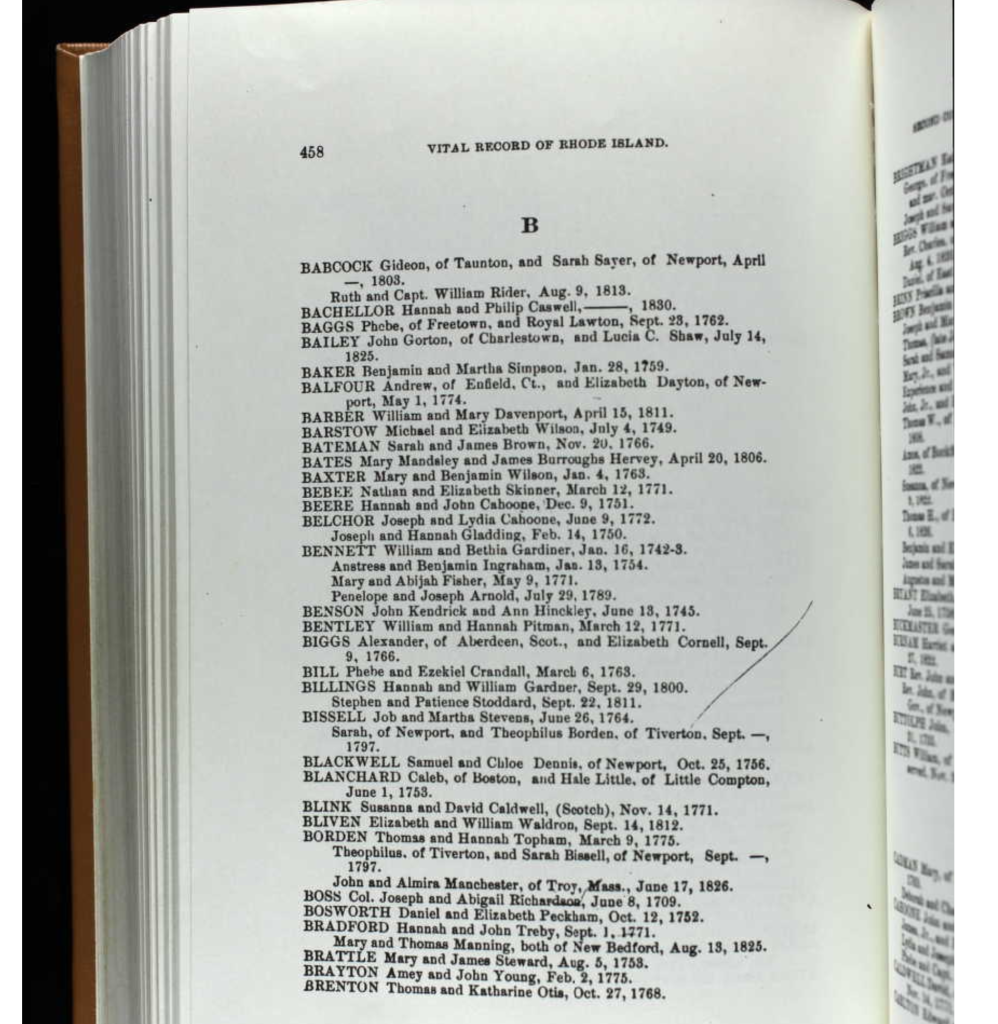 Vital Record (Marriage 1745)